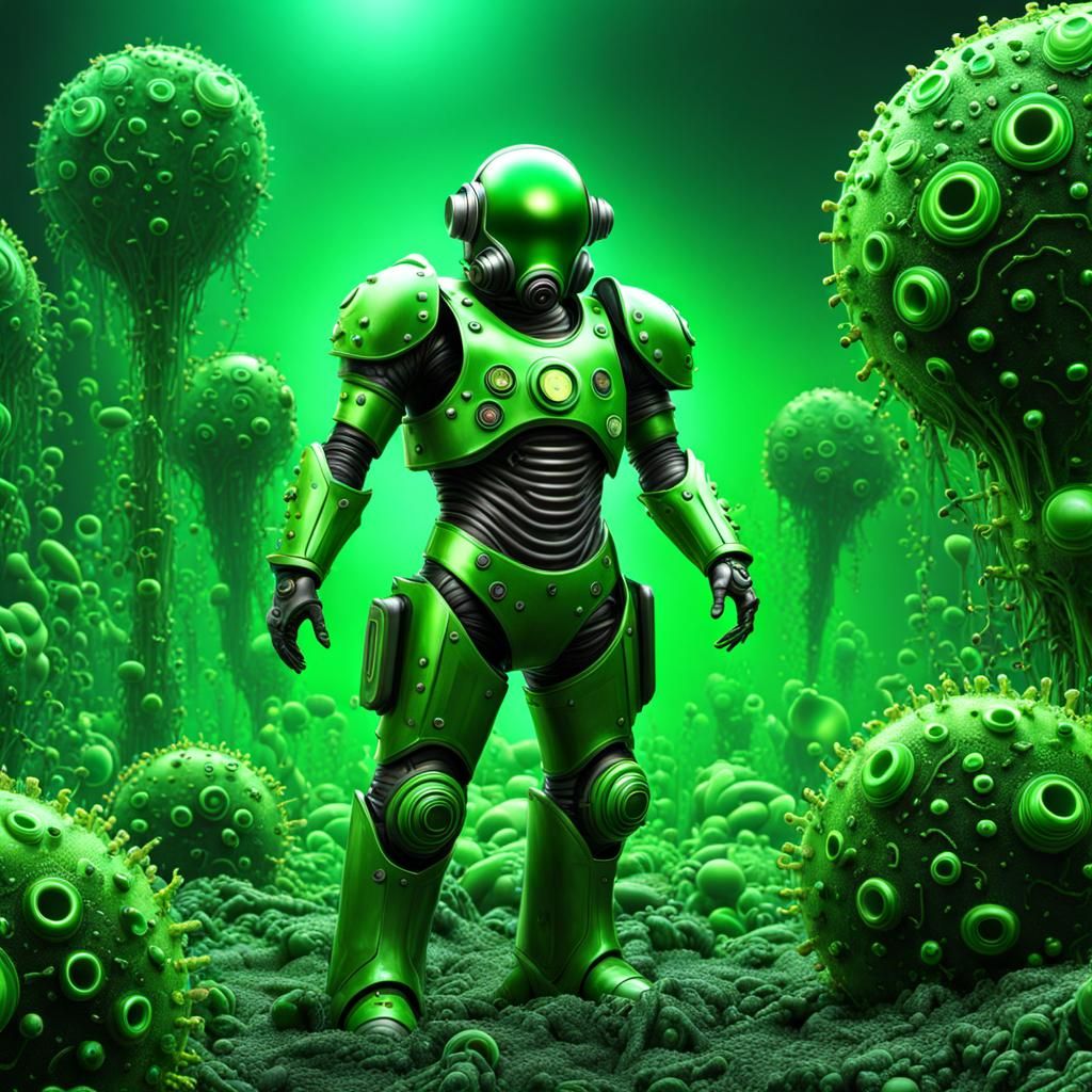 Biopunk Iron Man Suit in Amoeba Style