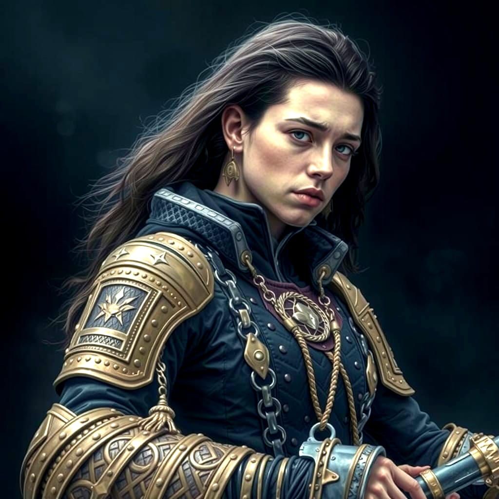 Gothic Warrior Girl with Spear