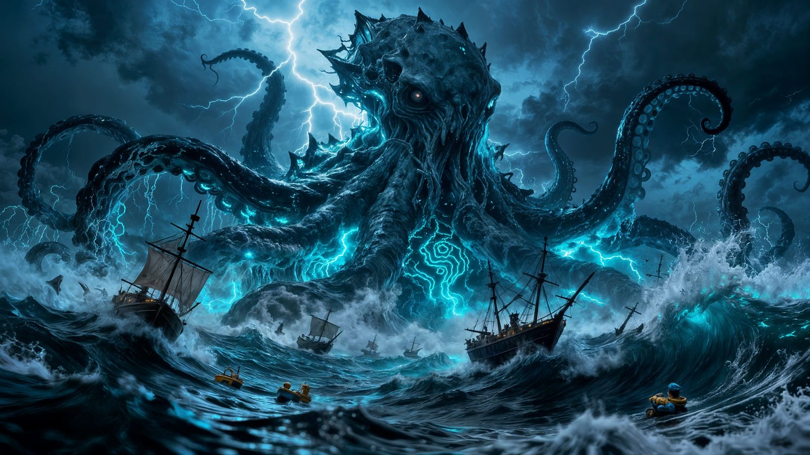 Ocean Colossus Kraken Emerges From Stormy Seas