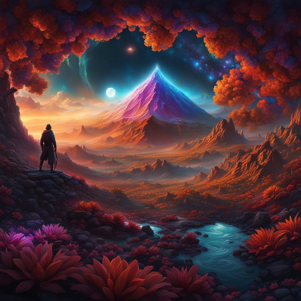 Cosmic Dreamscape: A Maximalist Digital Painting