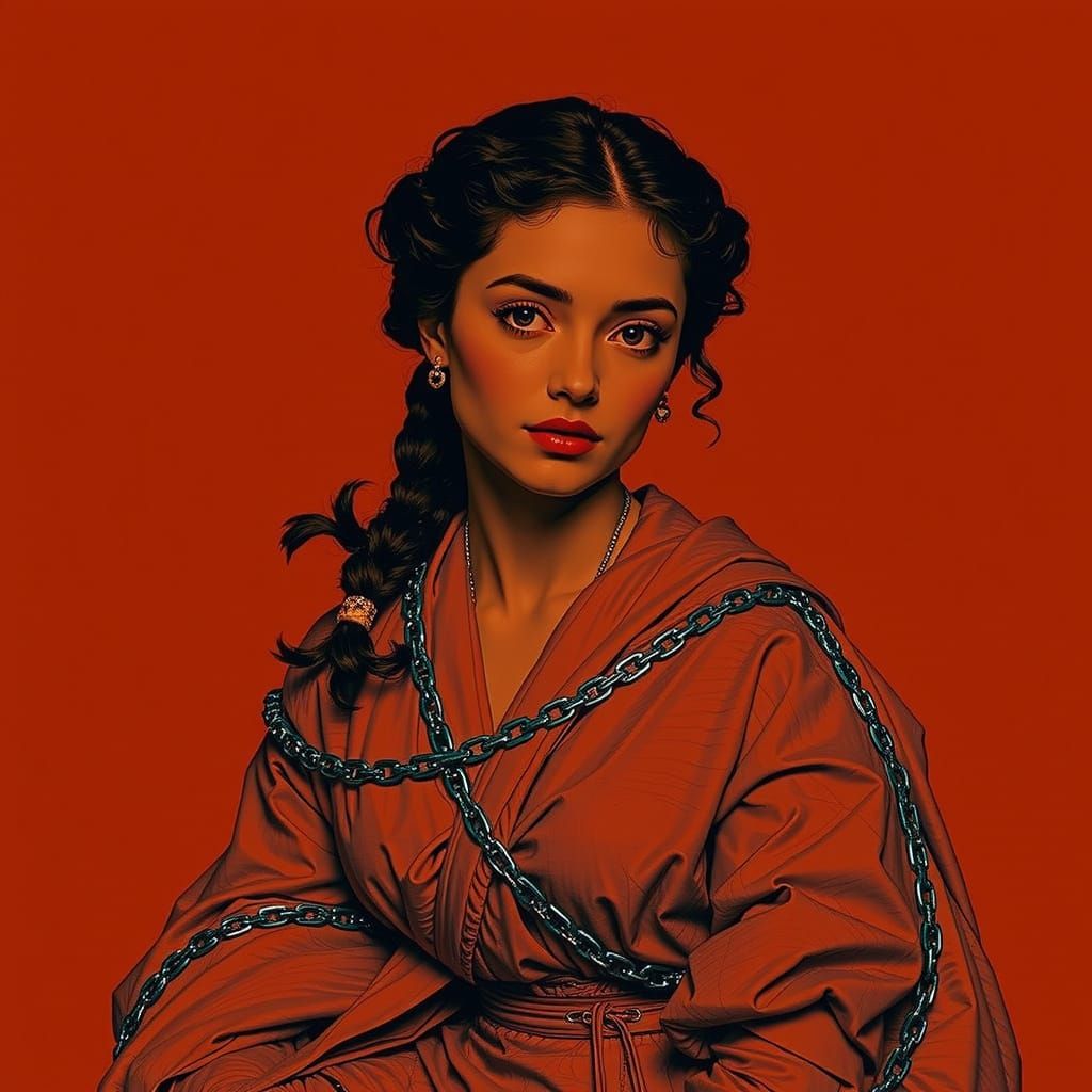 Hyperrealistic Sculpture of Life and Death in Vivid Colors