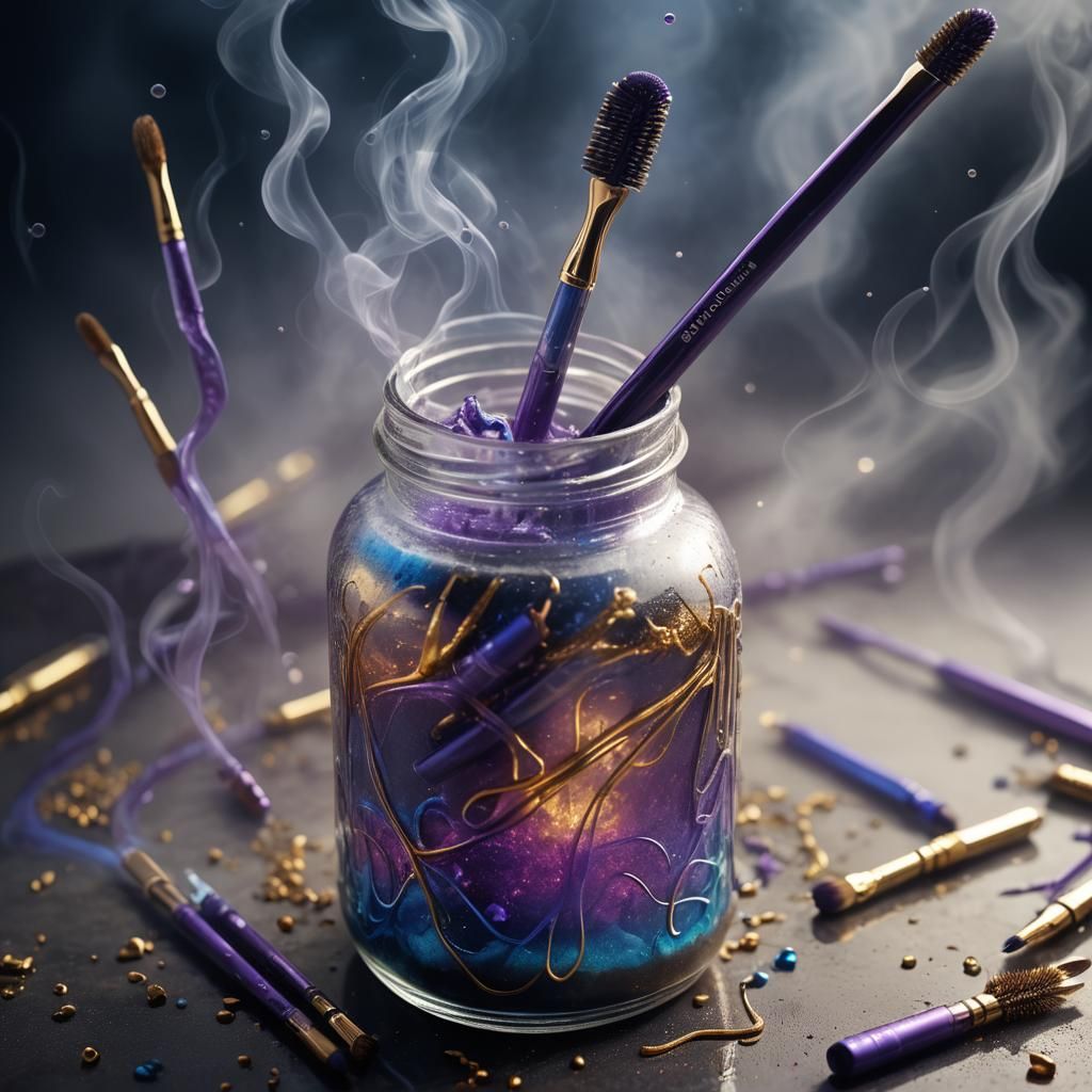 Shimmering Hydrogen Peroxide Jar in Detailed Matte Painting