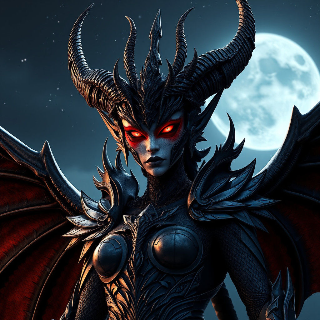 Gargoyle Queen Leading Her Legion in Dark Fantasy Art