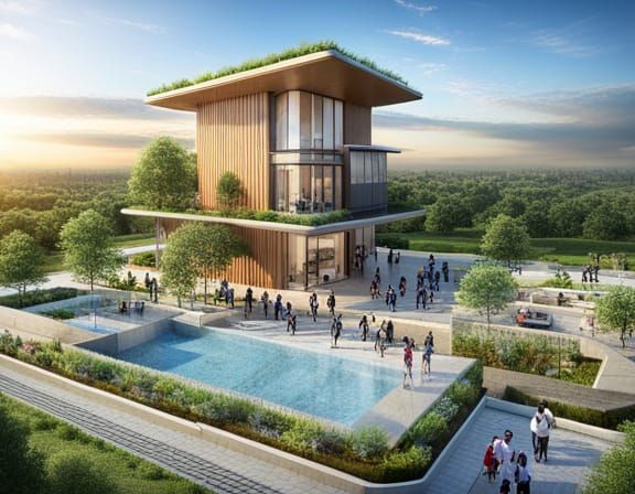 Smart City Concept: Future Home in 3D Cinematic Style