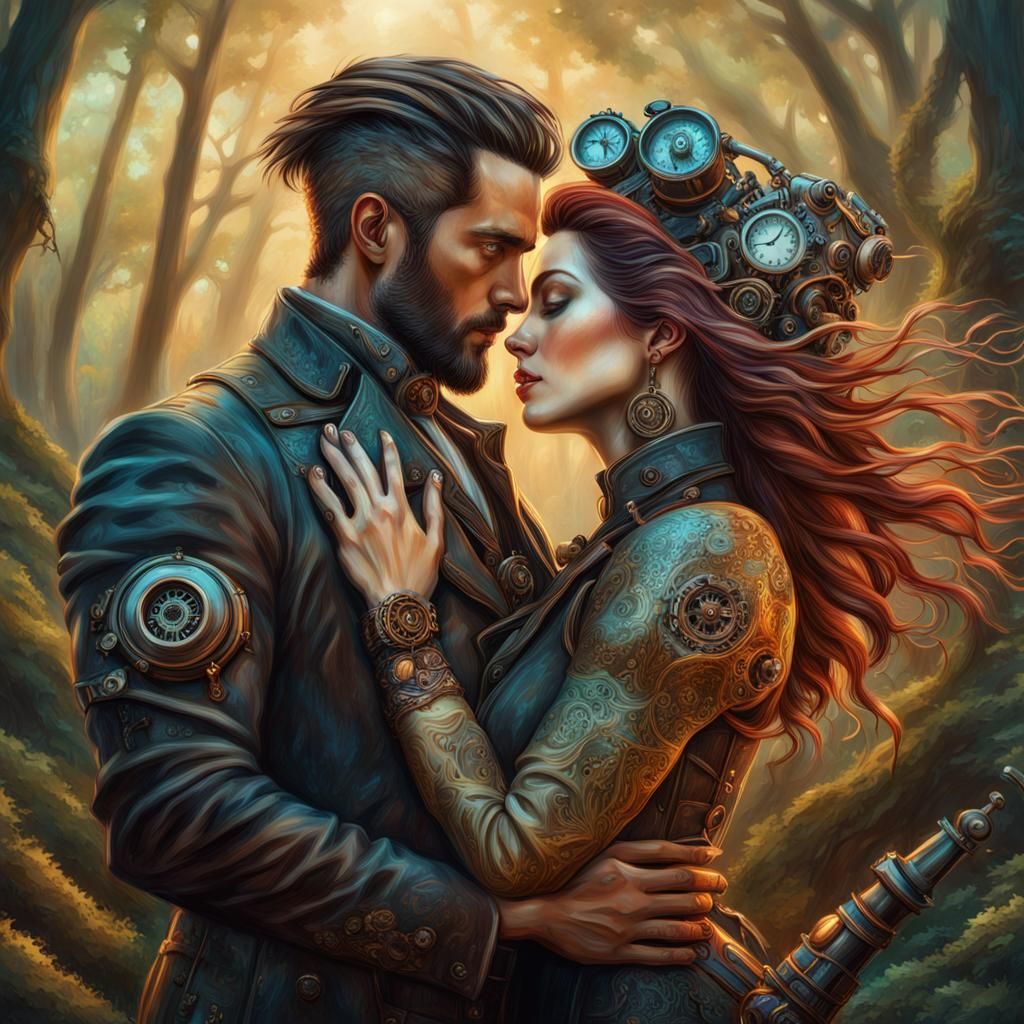 Steampunk couple