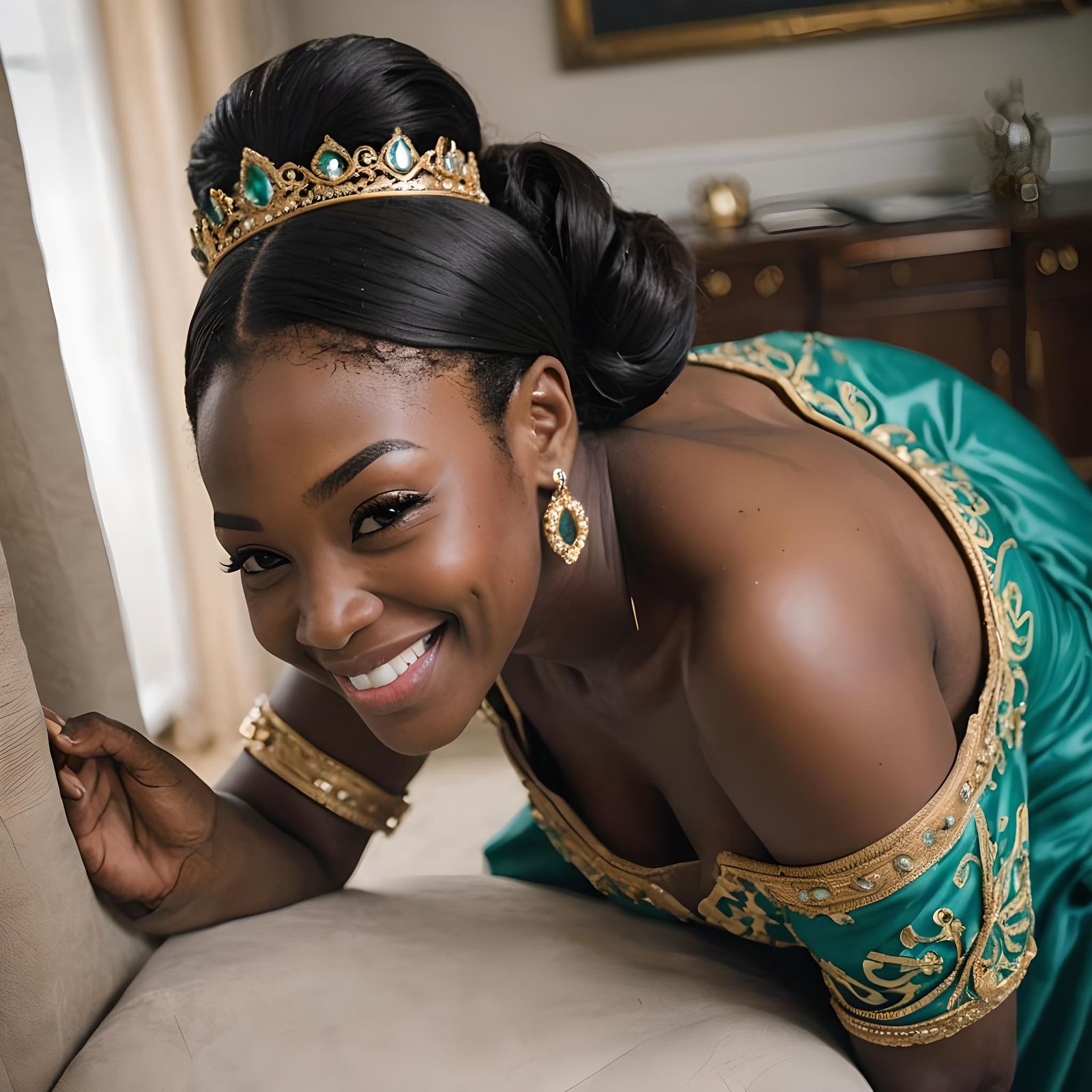 Nigerian Princess Smiling Portrait