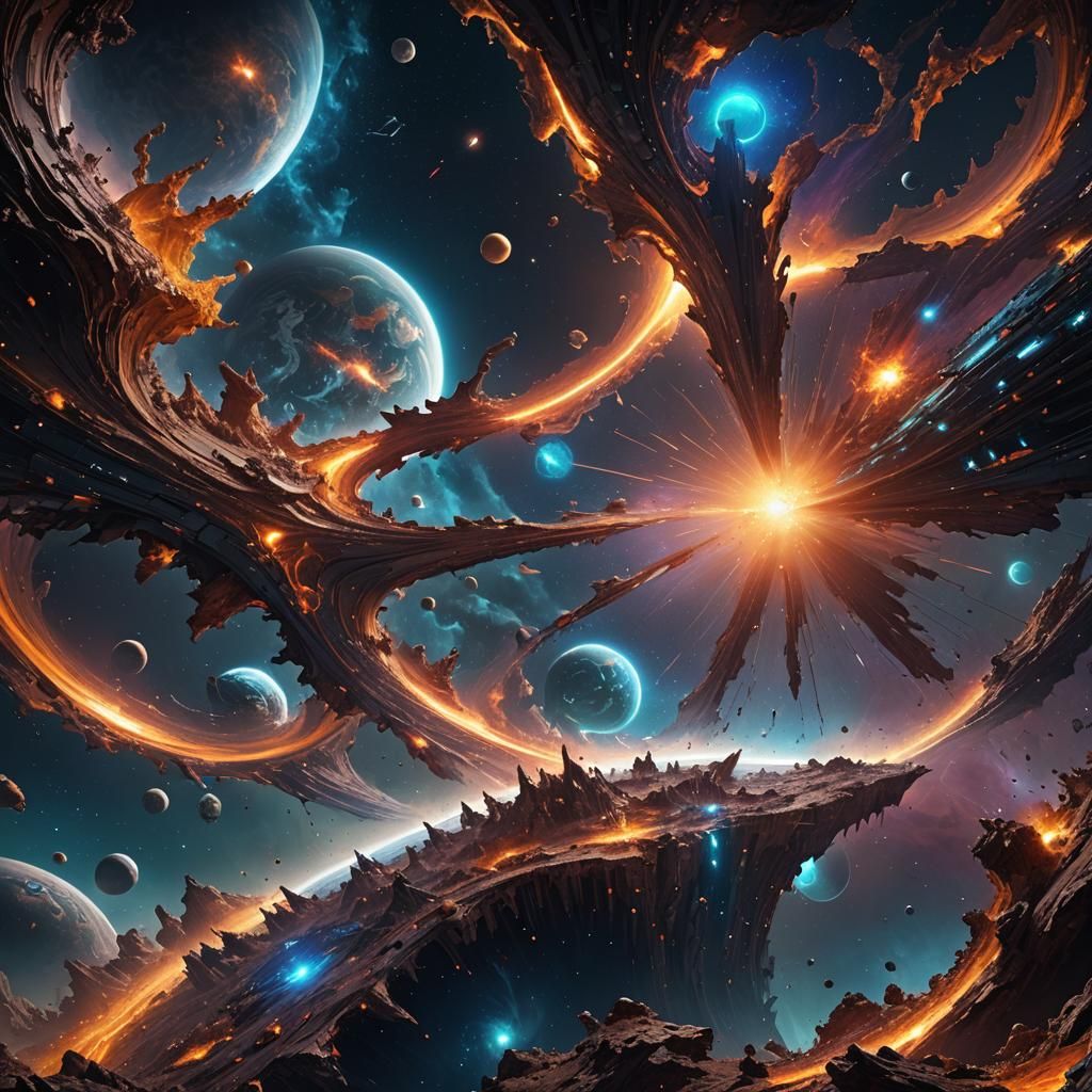 Alpha Wave in Deep Space: Fantasy Concept Art