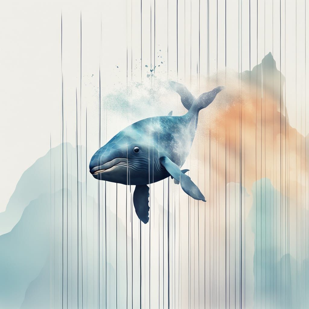Abstract minimal whale breach