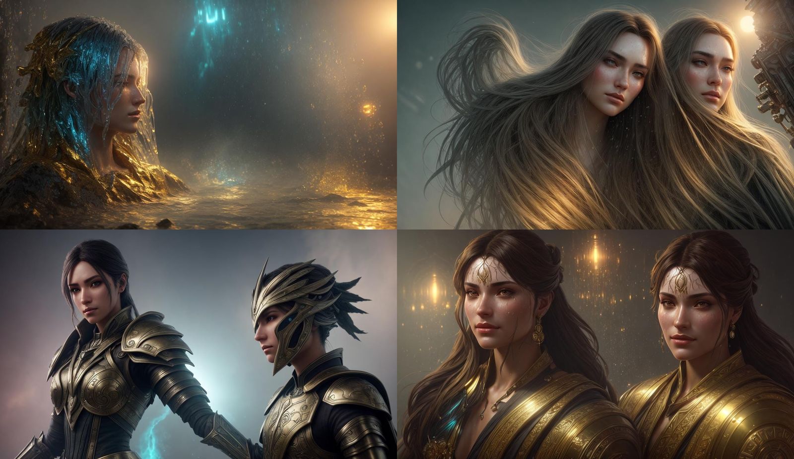 Woman in Shower: Hyperdetailed Portrait