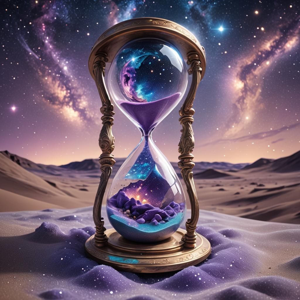 Hourglass Galaxy: Holographic Astral Cosmic Illustration
