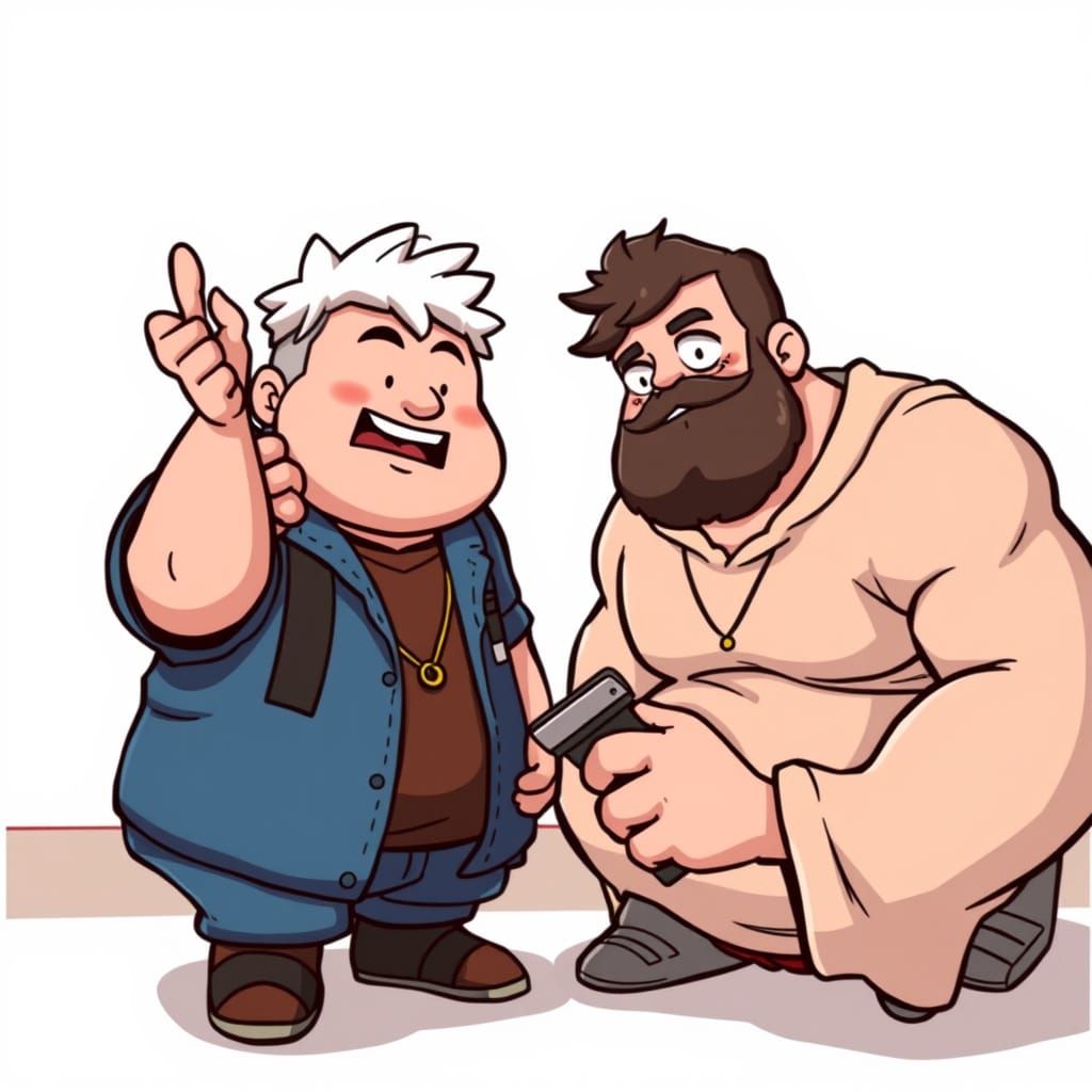 Fat Shaming Streamer in Cyberpunk Cityscape