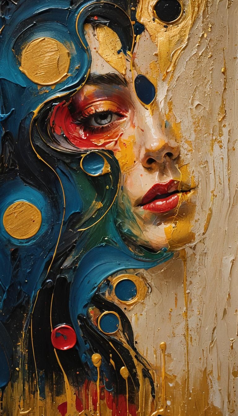 Creative, abstract portrait of a woman