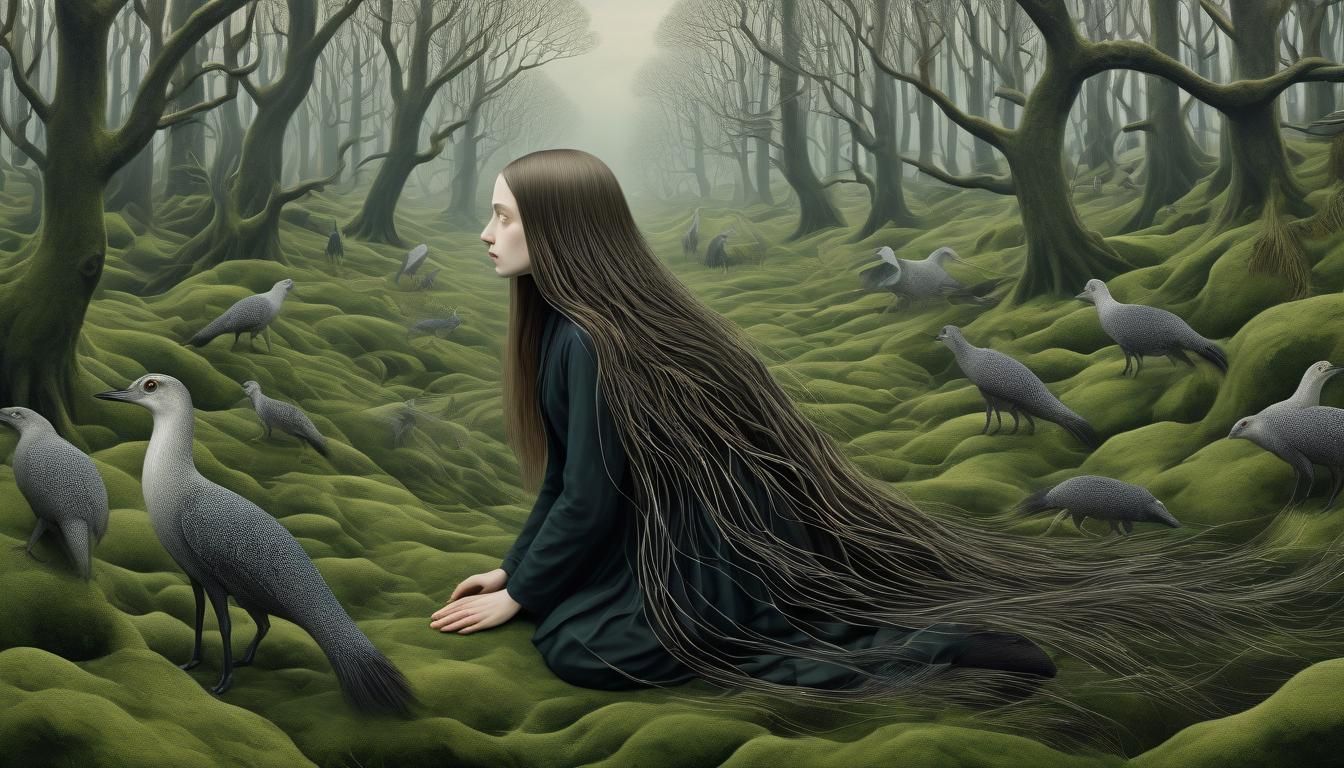 Mythological Creatures in Surreal Digital Alcohol Ink Art