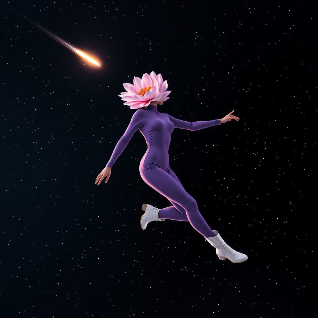 Celestial Flower Goddess in Space