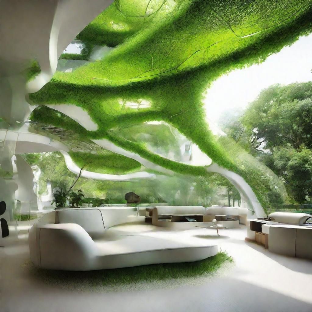 Futuristic Biomimetic Green Sustainable Mansion Architecture