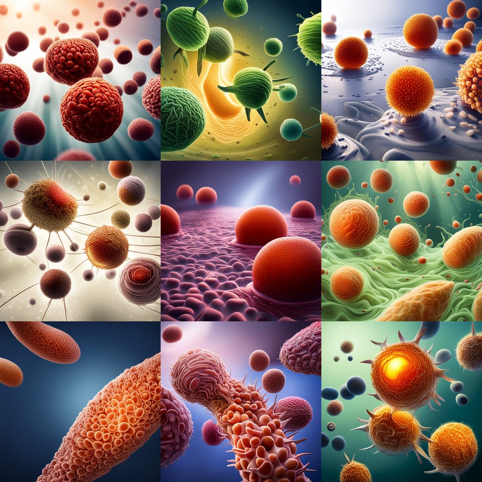 Photorealistic Image of Cells Undergoing Mitosis