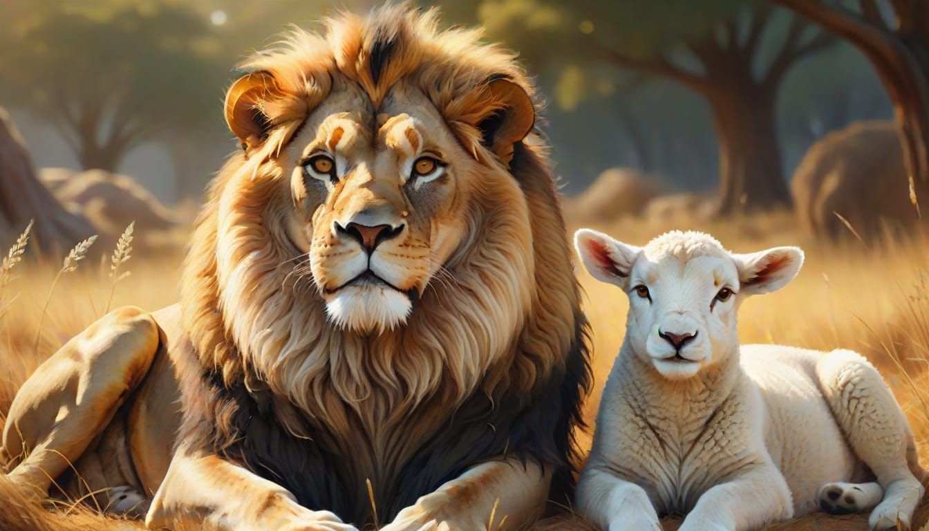 The lion and the lamb.