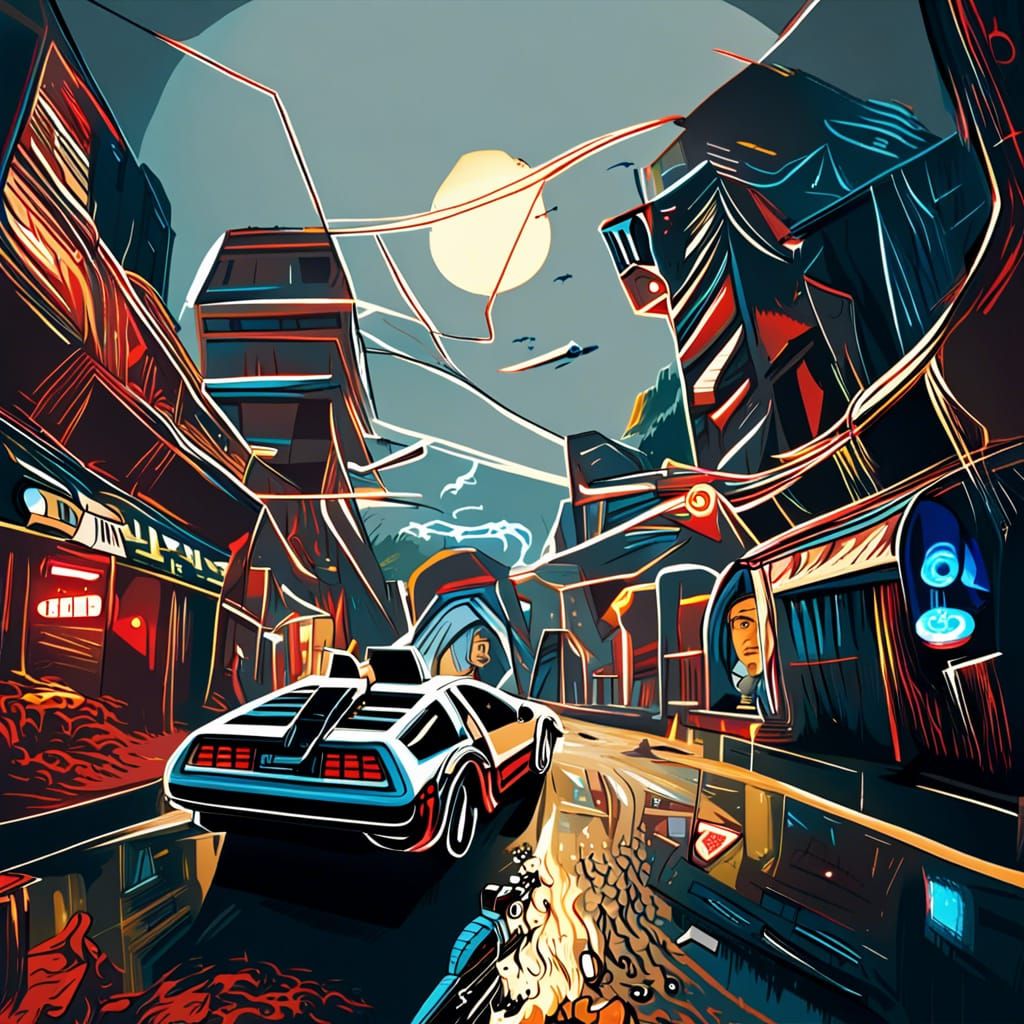 Back to the Future AI Image