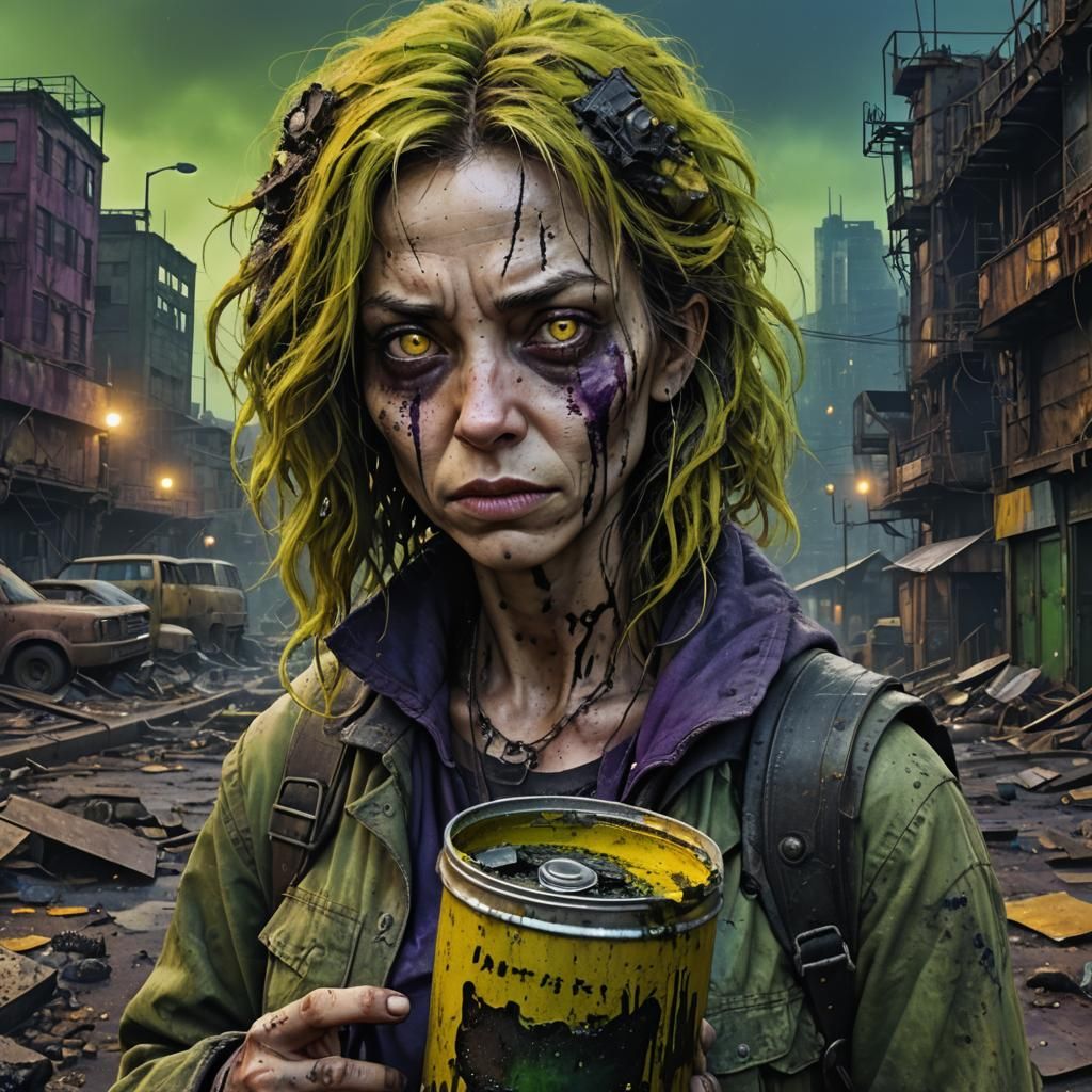 Wretched Wanda Portrait in Post-Apocalyptic Style