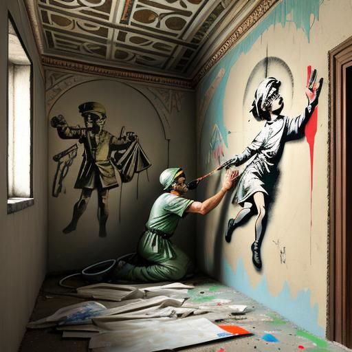 Banksy Graffiti Art in Sistine Chapel