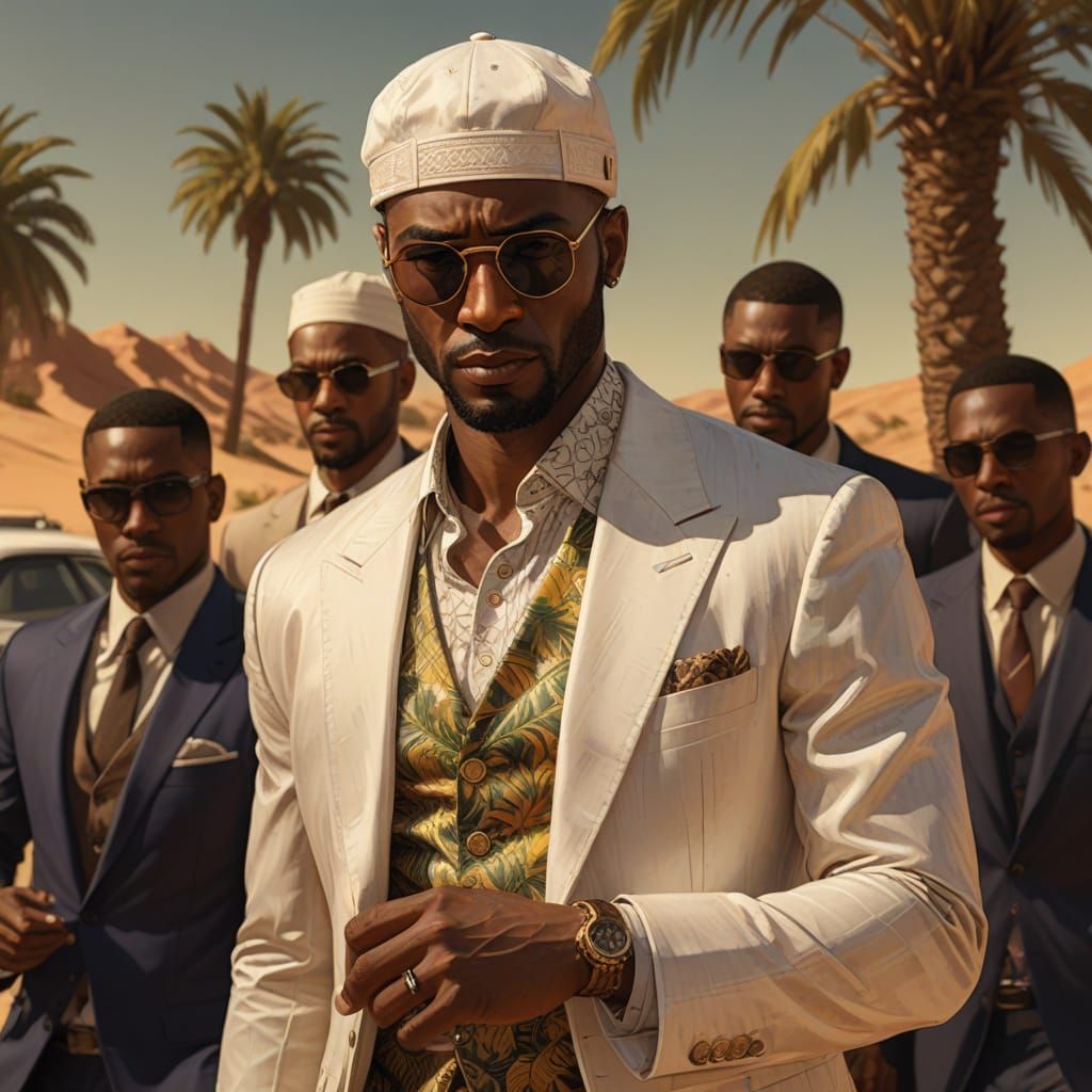 Dark Lord of the Desert Kingdom in a Comic Book Style