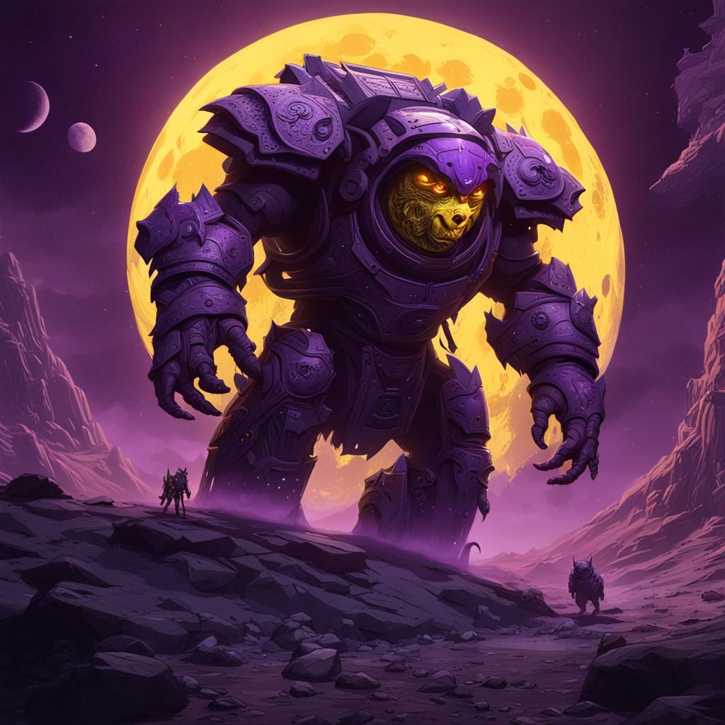 Dark Fantasy Beasts on the Moon