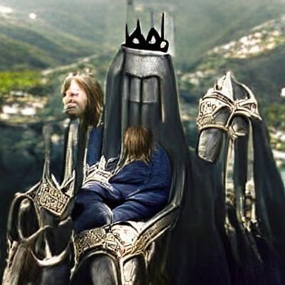 Gondor Has No King: Text-Based AI Image