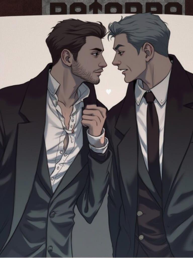 Sweet Gay Couple Sharing a Tender Kiss