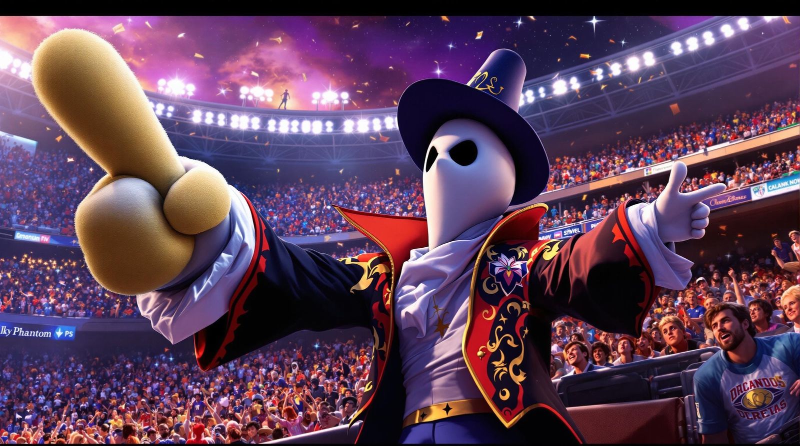 The Phantom of the Opera Celebrates in Cartoon Style