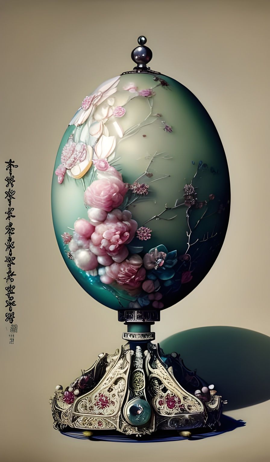 Dainty glass Fabergé egg