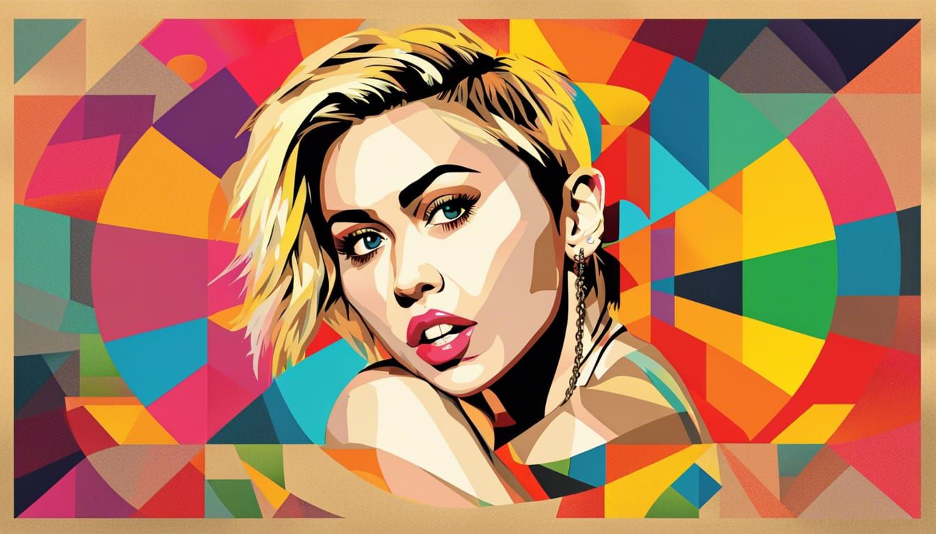 Miley Cyrus Pop Art Screen Print