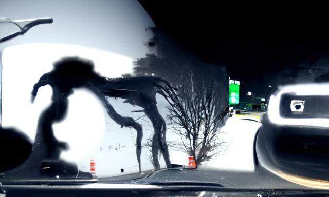 Eerie Dashcam Footage of Shadow Creature
