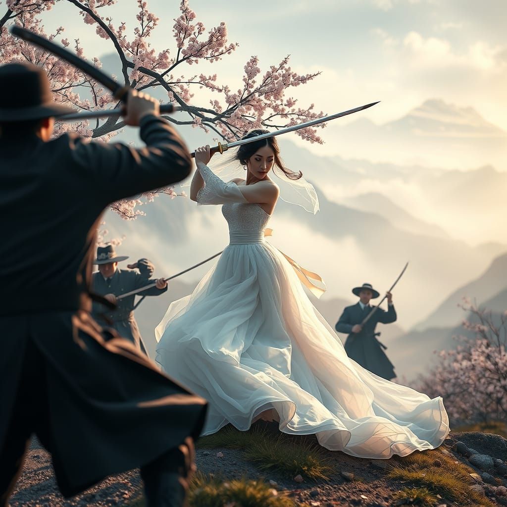 Katana Bride vs Gangsters in Misty Valley