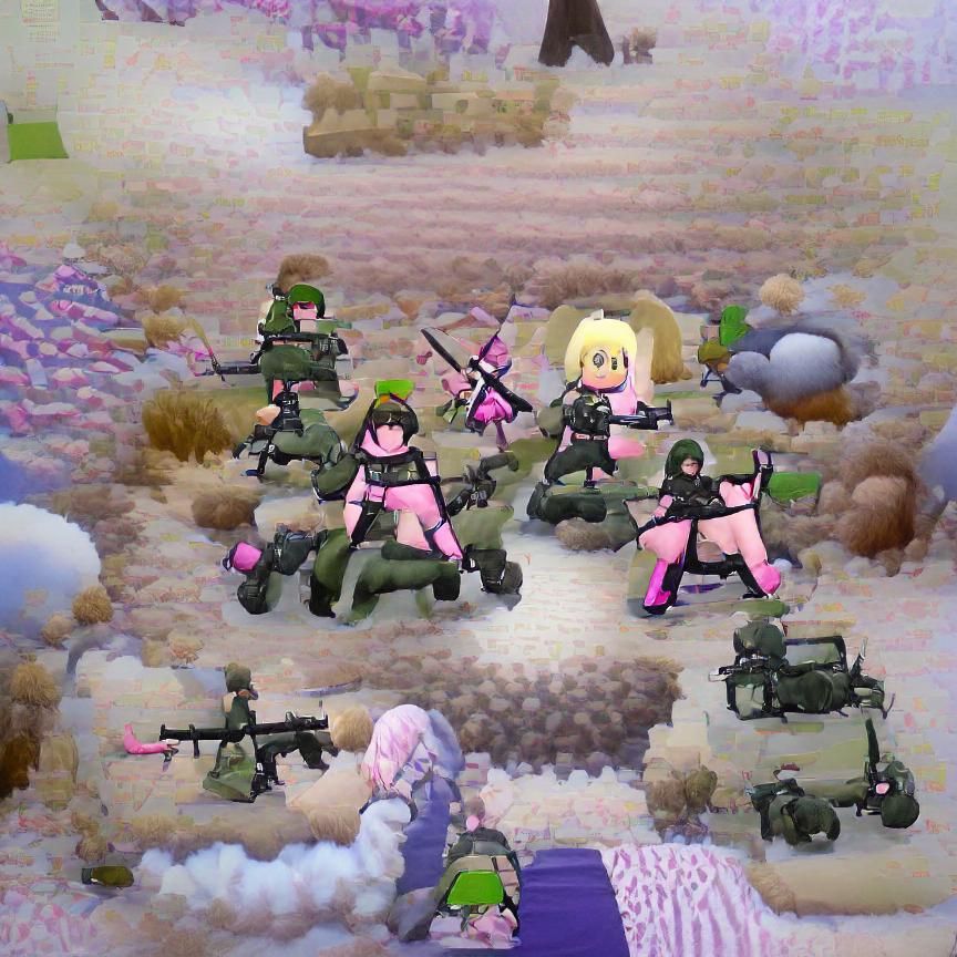 Cyberpunk Soldiers on a Futuristic Battlefield