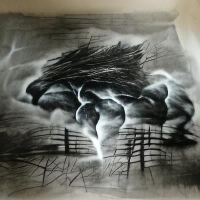 Dramatic Thunderstorm with Lightning Strikes