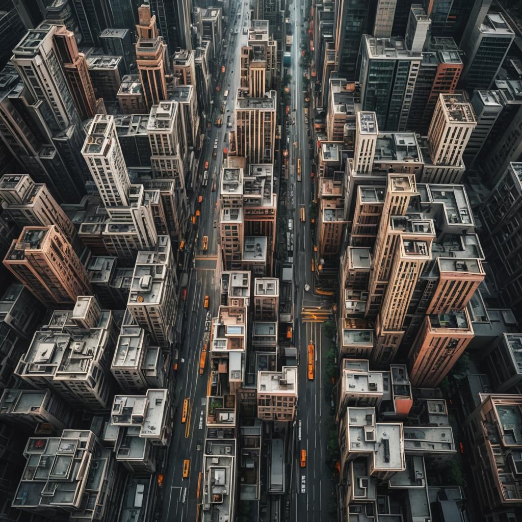 Futuristic Year 3000 Cityscape in Hyperrealistic Style