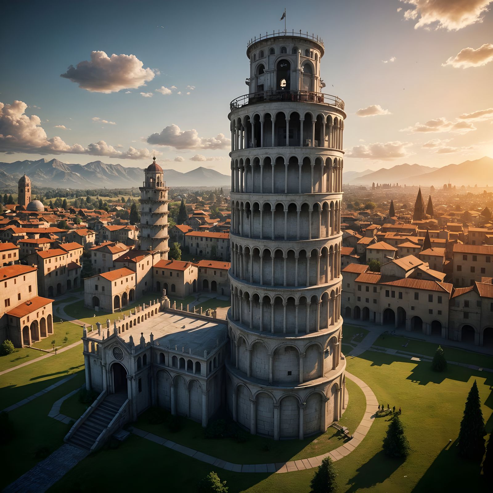 Epic 3D Turm at Sunset in Unreal Engine 5
