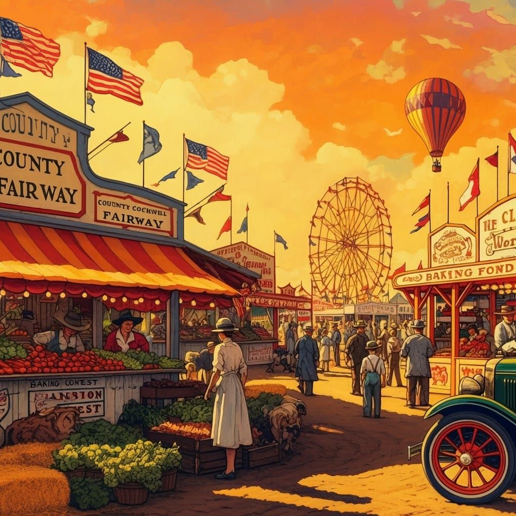 Nostalgic County Fair in Rockwell Style