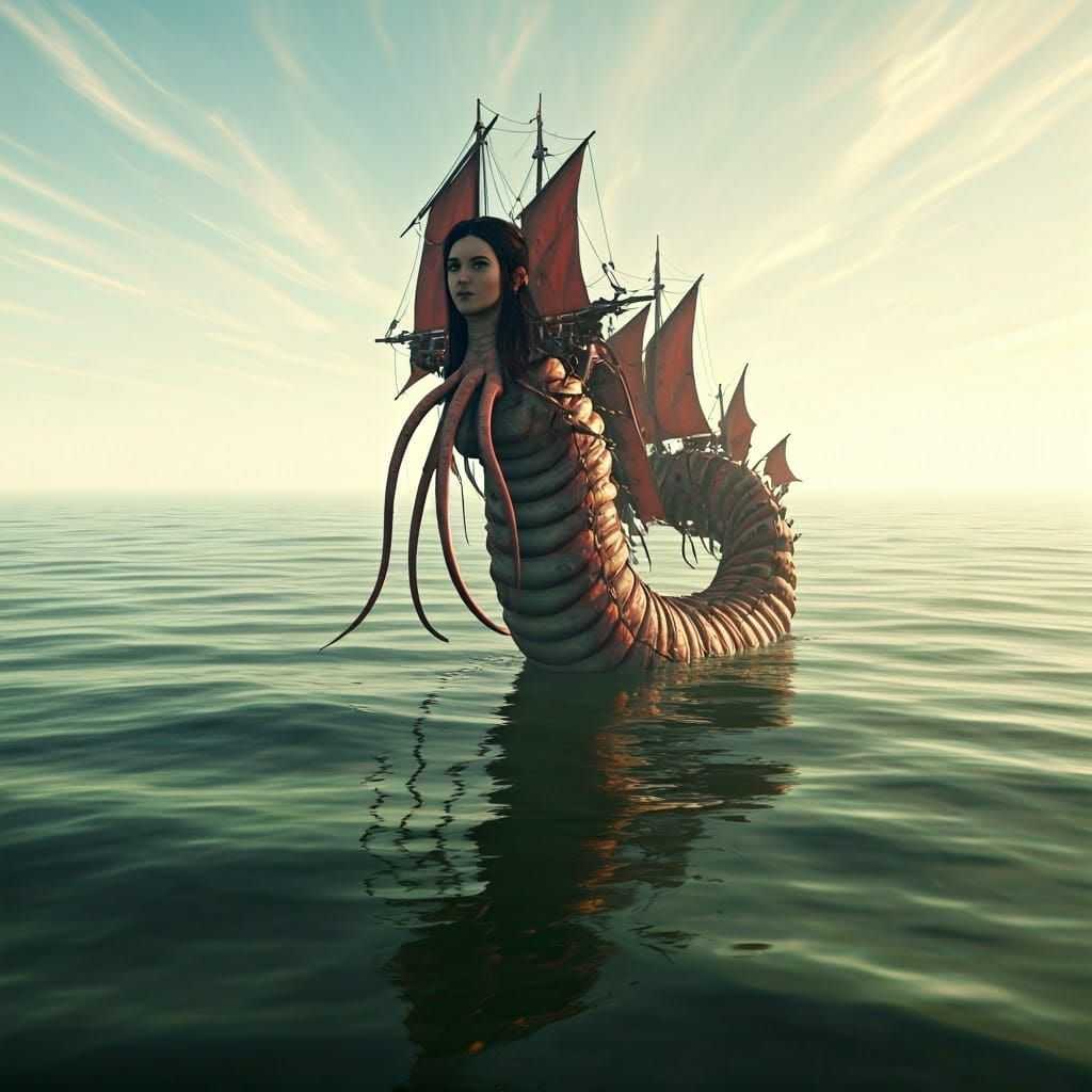 Chimeric Sailing Maiden Emerges from Alien Swamp