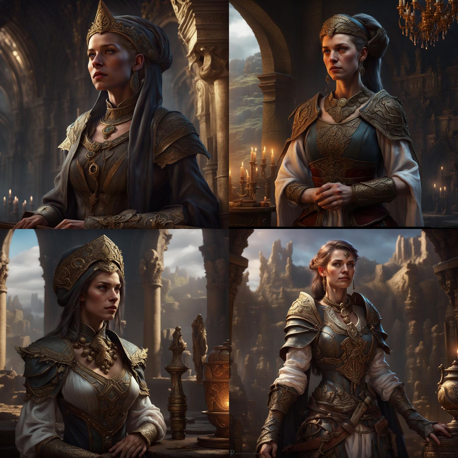 Noblewoman in Mournland: Dark Fantasy Concept Art