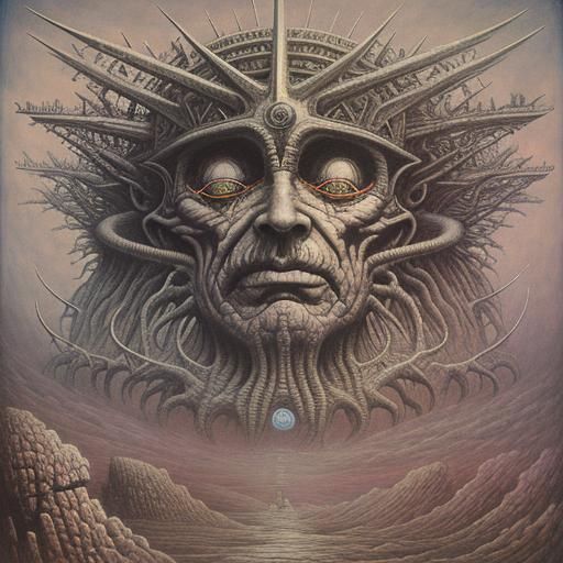 Dystopian Landscape in Gothic Art Style