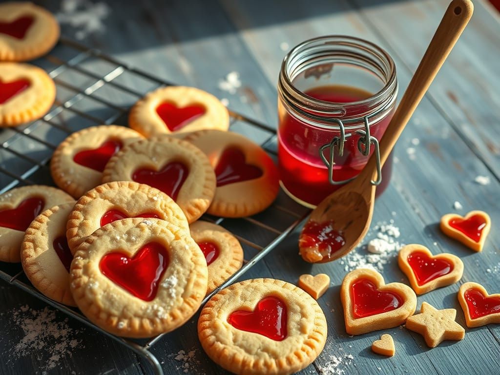 Whimsical Homemade Cookies in Cozy Baking Scene