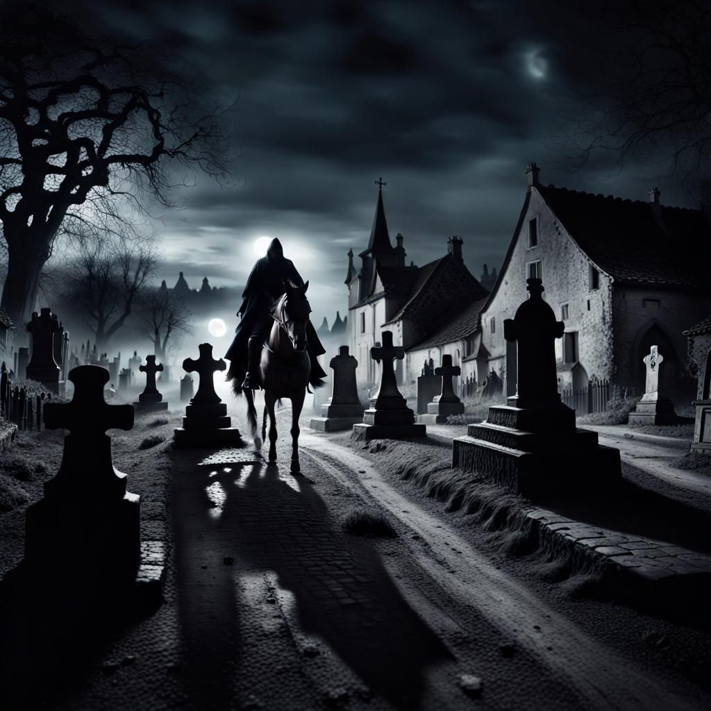Haunted Medieval Village with Headless Rider