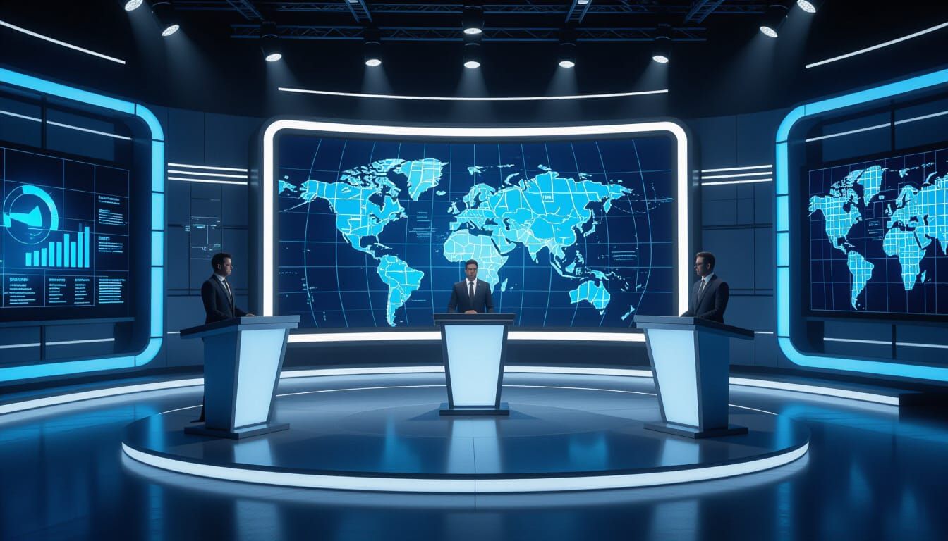 Futuristic TV Studio in Syd Mead Style