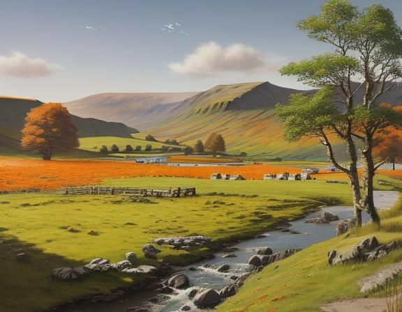 Yorkshire Dales: Hyperrealistic Matte Painting