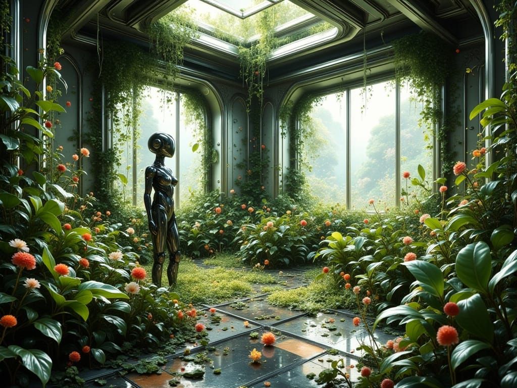 Abandoned Space Station Transformed into a Flourishing Garde...