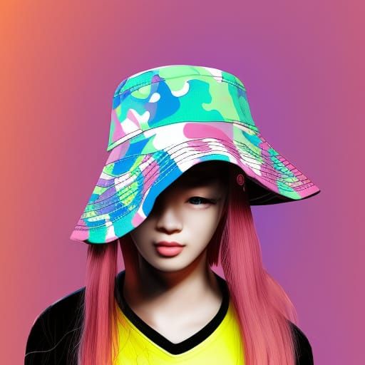 Streetwear Bucket Hat in Pixar Style