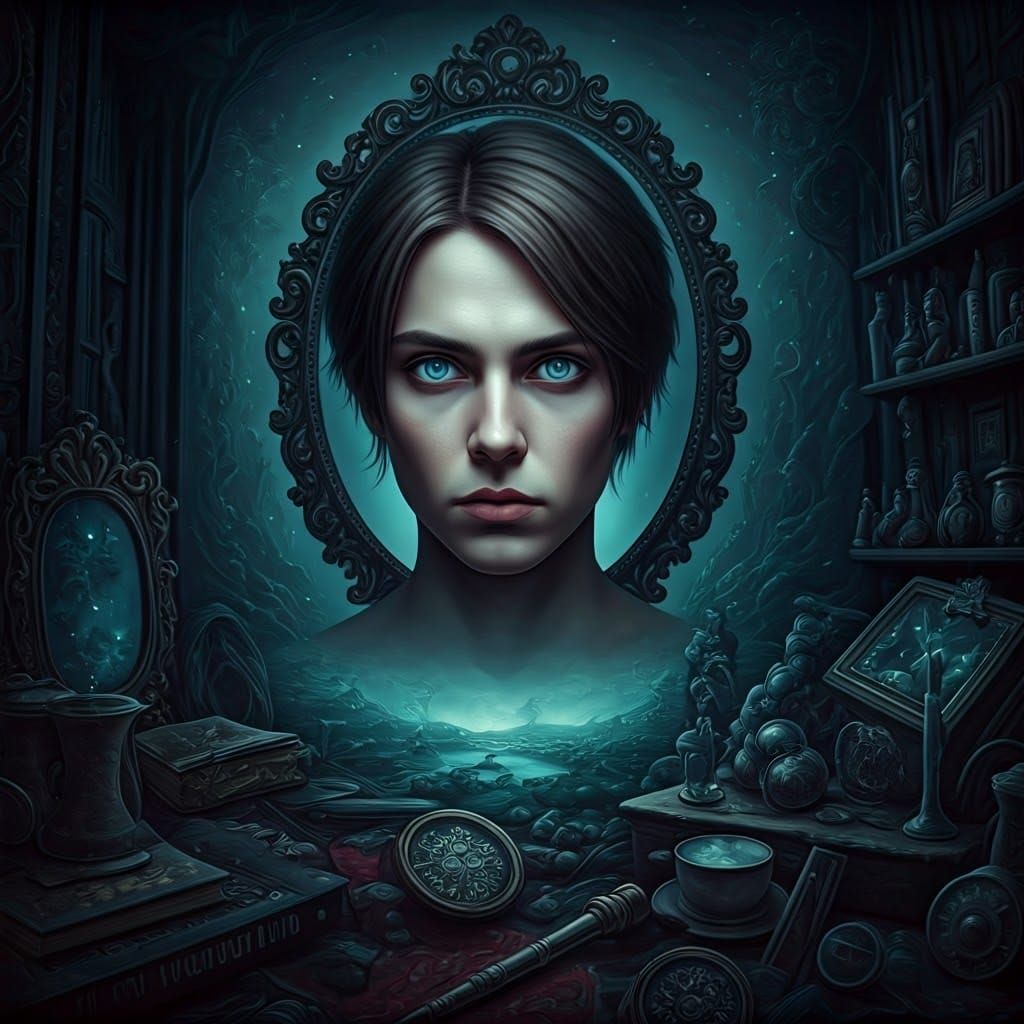 Intense Reflection: Fantasy Landscape in Double Exposure