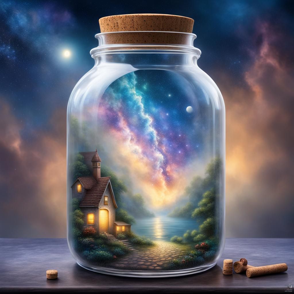 Milky Way in a Bottle: Fantasy Landscape