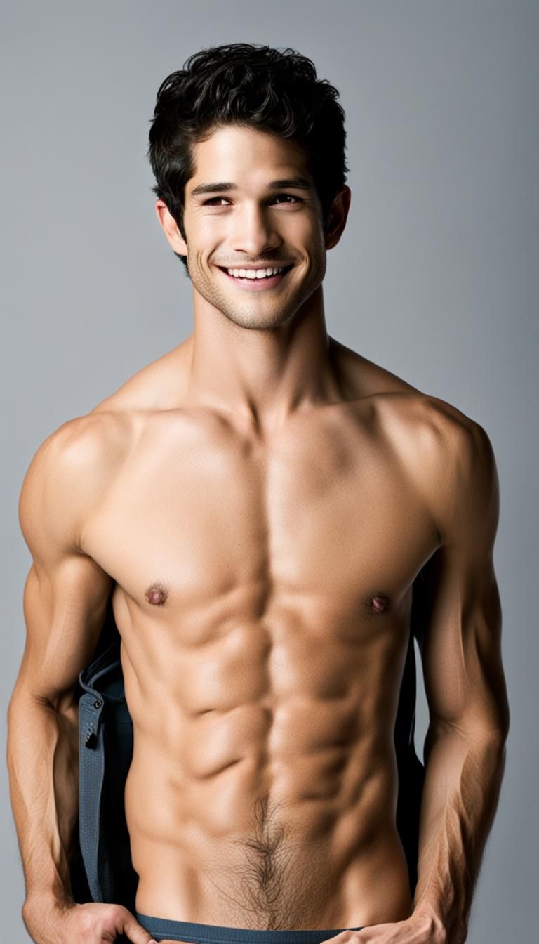 Male Model Poses in Underwear